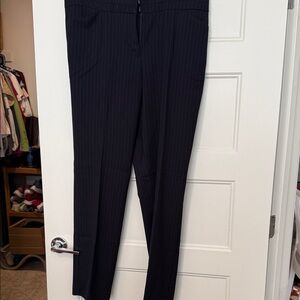 Worthington Navy Pinstripe Straight Leg Pants
